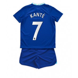 Chelsea Kante #7 Hjemmedraktsett Barn 2022-23 Kortermet (+ korte bukser)